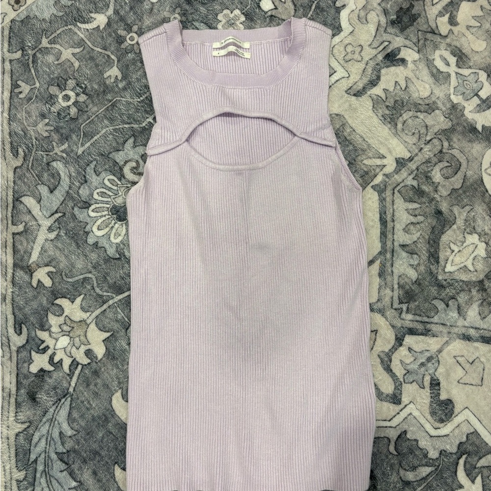 Anthropologie Cutout Purple Tank